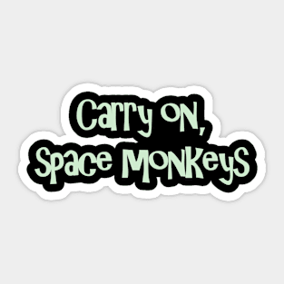 Oz 9 Space Monkey t-shirts greenish Sticker